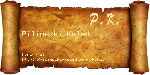 Pilinszki Keled névjegykártya